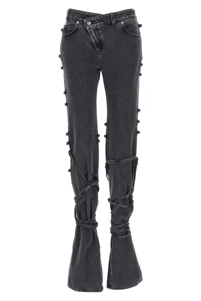 ALEXANDER MCQUEEN MCQUEEN WOMEN JEANS ASYMMETRIC CLOSURE