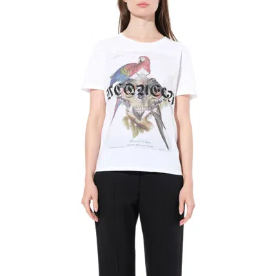 Alexander Mcqueen Women's Jungle T-shirt In White