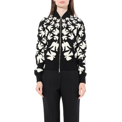 Alexander Mcqueen Women's Knit Jacket In Black/white
