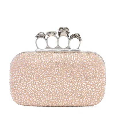 ALEXANDER MCQUEEN ALEXANDER MCQUEEN SKULL EMBELLISHED CHAINED CLUTCH BAG