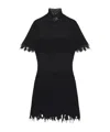 Alexander Mcqueen Lace Dress With Cotton Inserts And Organic Silk In Black