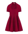 Alexander Mcqueen Lace Panel Mini Dress In Red