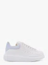 Alexander Mcqueen Women Larry Leather Sneakers With Iconic Logo Detail In Powder Blue