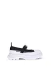 Alexander Mcqueen Leather And Rubber Lace-up Ballerinas In White