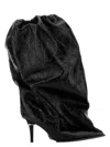 Alexander Mcqueen Elegant Black Leather Ankle Boots With 10.5 Cm Heel