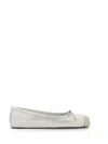 Alexander Mcqueen Punk Ballet Flat In White