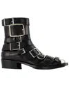 Alexander Mcqueen Women's Leather Boxcar Boot (authentic Pre-loved) In Black