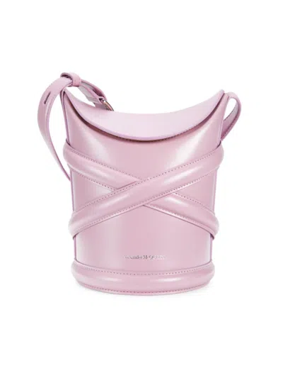 Alexander Mcqueen Women's Leather Bucket Bag In Pink