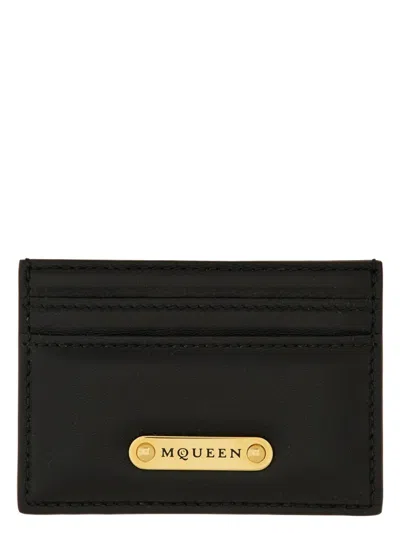 ALEXANDER MCQUEEN WOMEN'S LEATHER CARD HOLDER