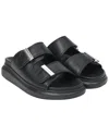 Alexander Mcqueen Leather Sandal In Black