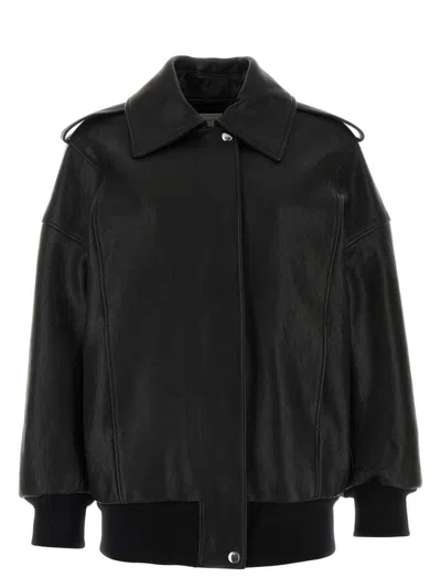 ALEXANDER MCQUEEN WOMEN'S LEATHER OVERSIZE JACKET
