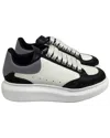Alexander Mcqueen Textured Leather Sneakers With Chunky Sole In White