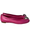 Alexander Mcqueen Women's Leather Skull City Ballet Flat (authentic Pre-loved)