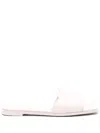 Alexander Mcqueen Alexander Mc Queen Leather Flat Sandals In Beige
