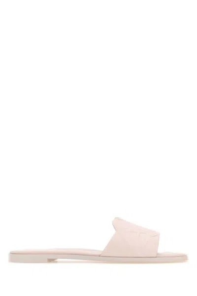 Alexander Mcqueen Women's Leather Slippers In Transparent