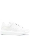Alexander Mcqueen Women Leather Sneaker With Logo In White