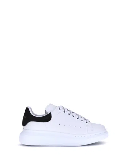 Alexander Mcqueen Black And White Low Top Sneakers With Logo Lettering On The Tongue And Contrasting Heel With Logo Le In Neutral