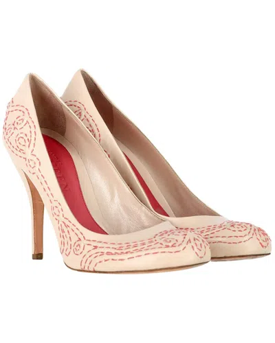 Alexander Mcqueen Women's Leather Stitching Detail Pump (authentic Pre-loved) In Multi