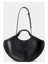 Alexander Mcqueen Black Leather The Cove Shopping Bag
