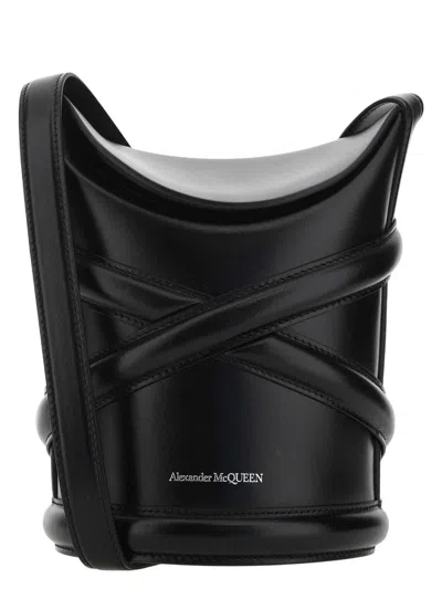 ALEXANDER MCQUEEN WOMEN'S LEATHER THE CURVE BUCKET BAG