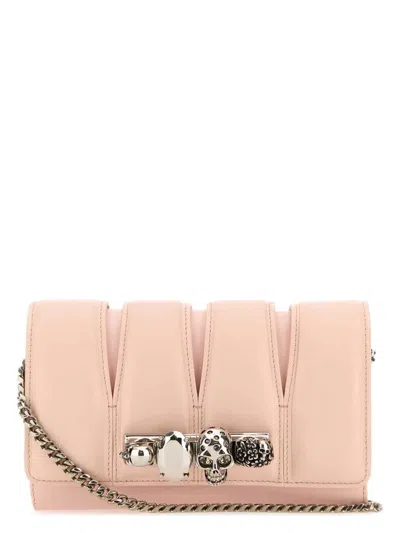Alexander Mcqueen Women's Leather The Slash Clutch In Pink