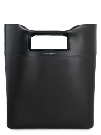 ALEXANDER MCQUEEN WOMEN'S LEATHER THE SQUARE BOW SHOPPING BAG