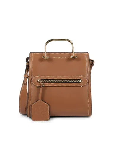 Alexander Mcqueen Women's Leather Top Handle Bag In Brown