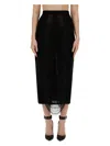 Alexander Mcqueen Elegant Long Skirt In Black