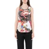 Alexander Mcqueen Women's Maglietta Skull T-shirt In Multicolor