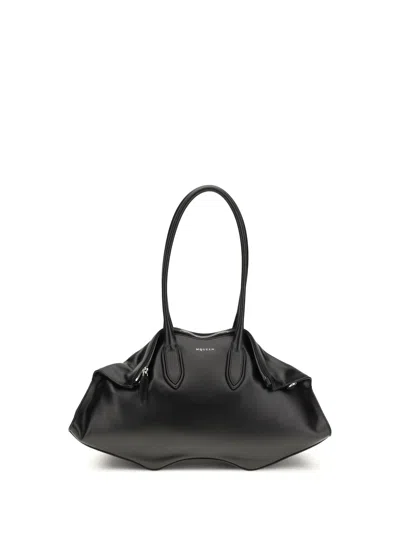Alexander Mcqueen Black Calf Leather Bos Taurus Shoulder Bag