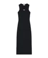 Alexander Mcqueen Crew Neck Cut-out Midi Dress In Black