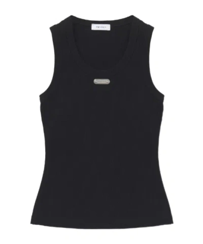 Alexander Mcqueen Women's Mcqueen Placket Tank Top In Black