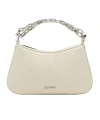 Alexander Mcqueen Mini Lambskin T-bar Shoulder Bag In Cream