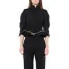 Alexander Mcqueen Women's Military Peplum Jacket In Black