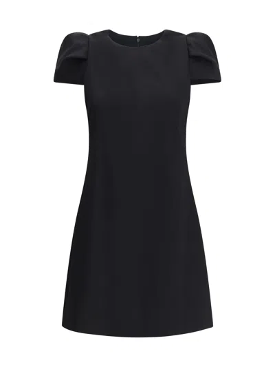 Alexander Mcqueen Women Mini Dress In Wool In Black