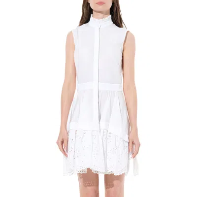 Alexander Mcqueen Women's Mini Dress In White