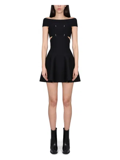 ALEXANDER MCQUEEN WOMEN'S MINI DRESS WITH BARE SHOULDERS