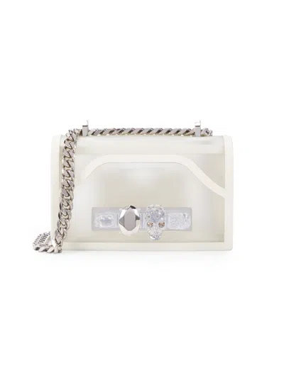 Alexander Mcqueen Women's Mini Jewel Crossbody Bag In White