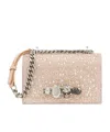 Alexander Mcqueen Mini Jewelled Cross Body Bag In Pink