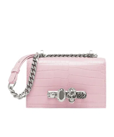 Alexander Mcqueen Women's Mini Jewelled Satchel In Rose
