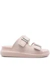 Alexander Mcqueen Pink Rubber Hybrid Slippers   Pink  Donna 40 In Pink