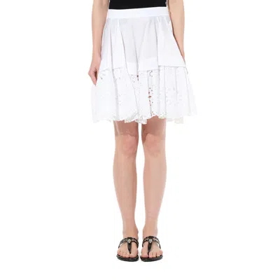 Alexander Mcqueen Women's Mini Skirt In White