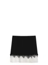Alexander Mcqueen Mcqueen Cobweb Lace Wool Gabardine Miniskirt