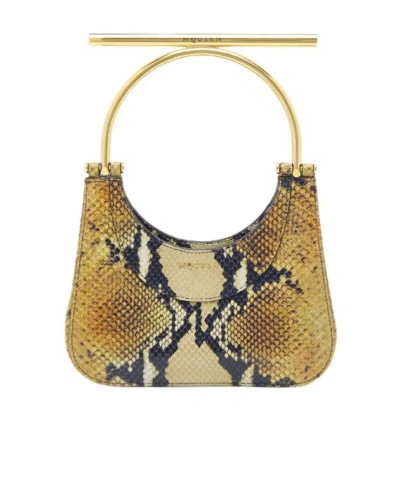 ALEXANDER MCQUEEN WOMEN'S MINI T-BAR BAG IN BROWN