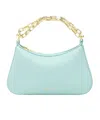 Alexander Mcqueen Mini Leather T-bar Shoulder Bag In Blue