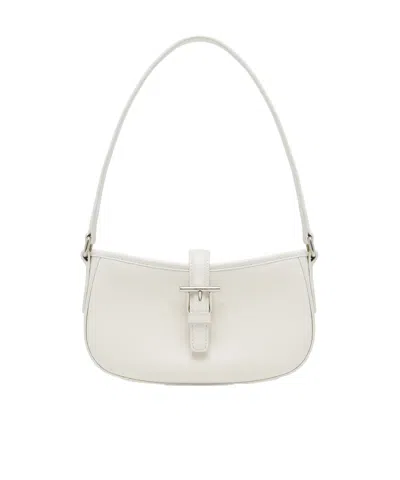 Alexander Mcqueen Women's Mini T-bar Shoulder Bag In Ivory In White