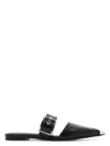 Alexander Mcqueen 10mm Punk Leather Mules In Black