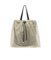 Alexander Mcqueen Women's Two-tone Leather And Tulle Nebula Shopping Bag | 8044321vp11 Color 1000 In Black