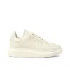 Alexander Mcqueen White Sneakers With Logo Patch On The Tongue And Embossed Logo On The Heel In Leather Woman In Off White