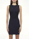 Alexander Mcqueen Women's Nk Pncl Mini Dress In Blue